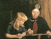 Michael Ancher julenissen star model oil painting artist